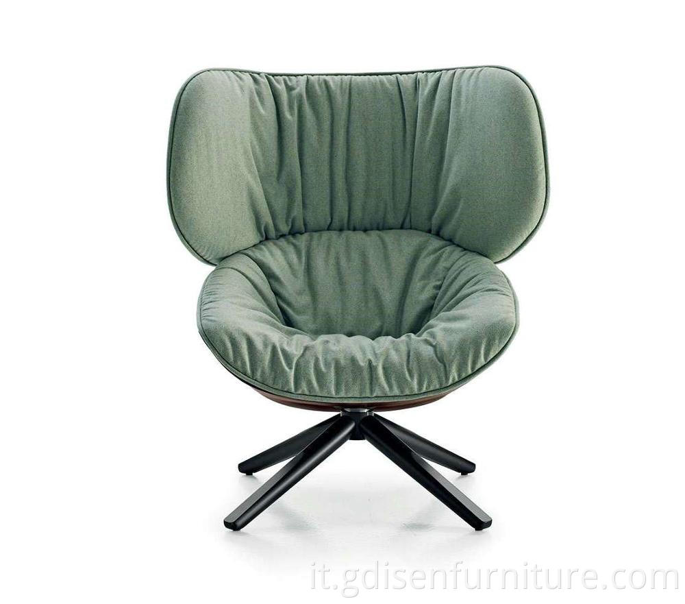 Design moderno comodo soggiorno poltrona tabano sedia girevole in pelle